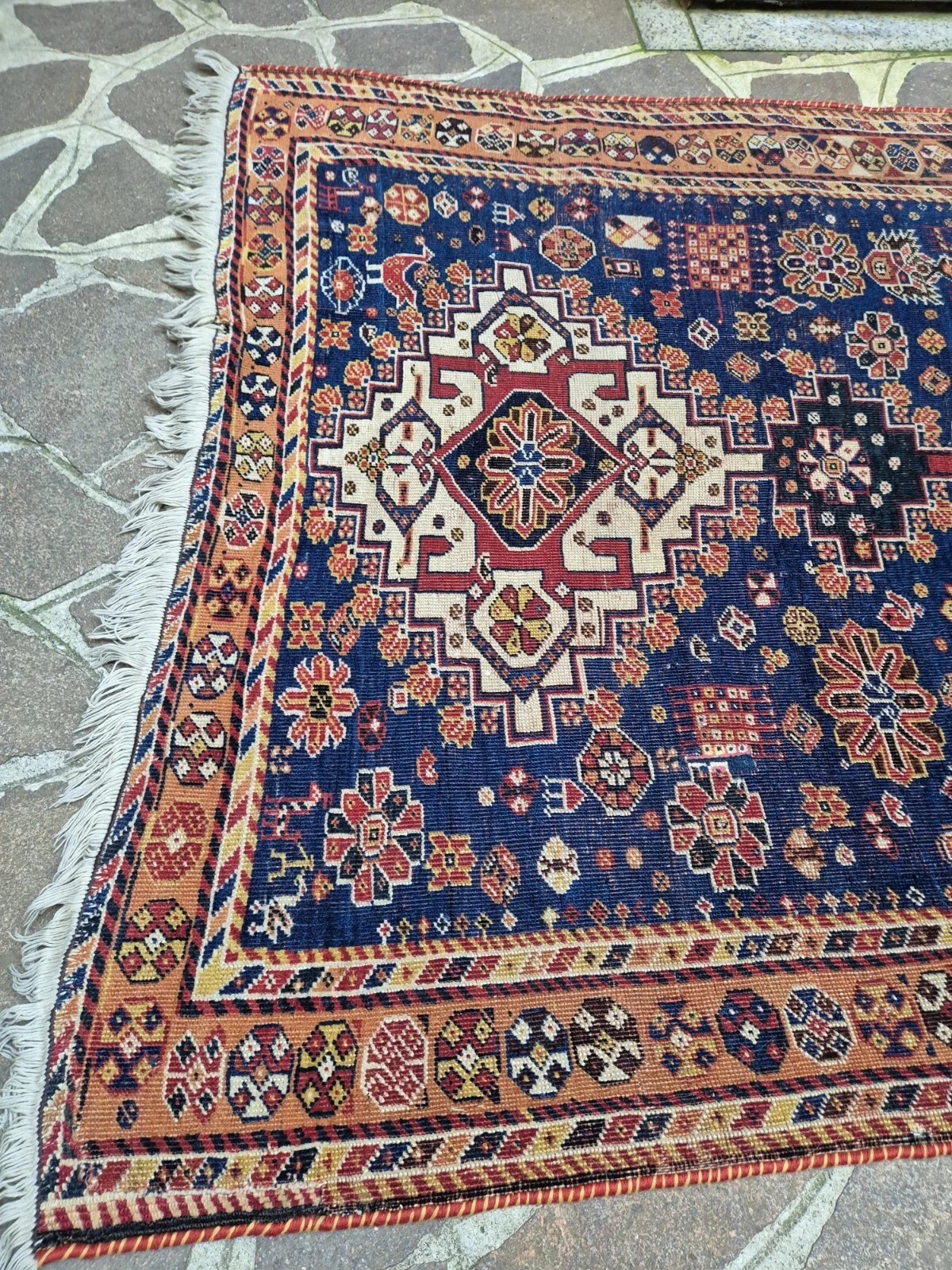 TAPPETO QASHGHAI ANTICO KASHKULI PERSIANO MIS:240X130 CM - immagine 5