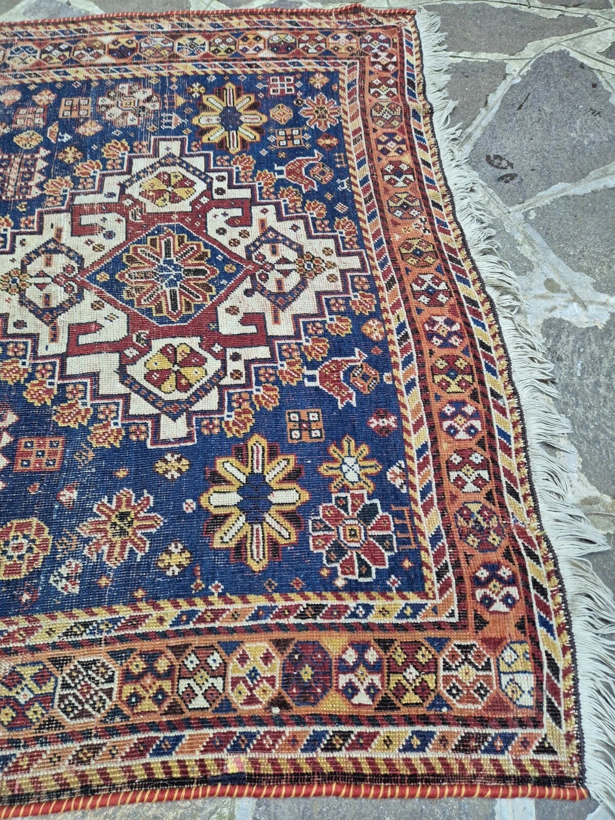 TAPPETO QASHGHAI ANTICO KASHKULI PERSIANO MIS:240X130 CM - immagine 6