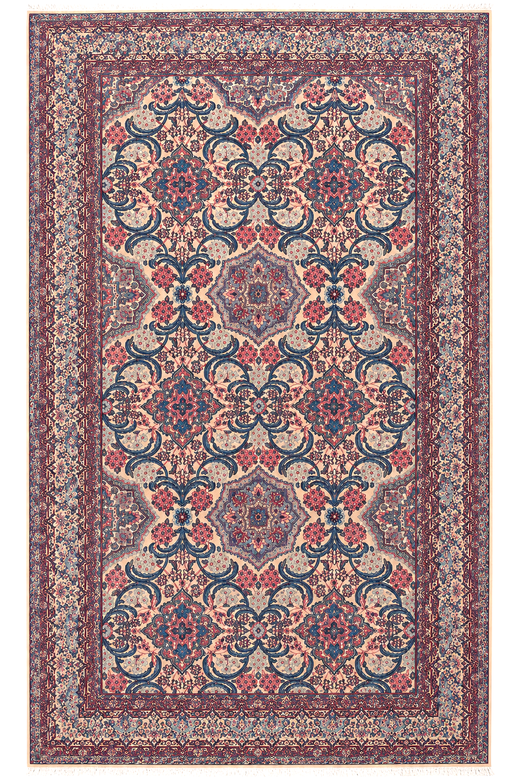 TAPPETO KIRMAN LAVAR IMPERIALE PERSIANO ANTICO MIS:470x200 CM