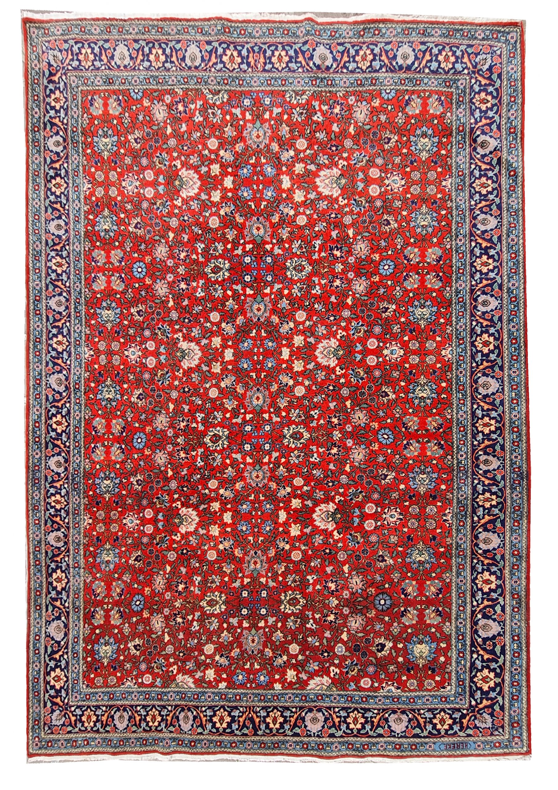 TAPPETO HEREKE TURCO DI VECCHIO MANUFATTI MIS:300X200 CM