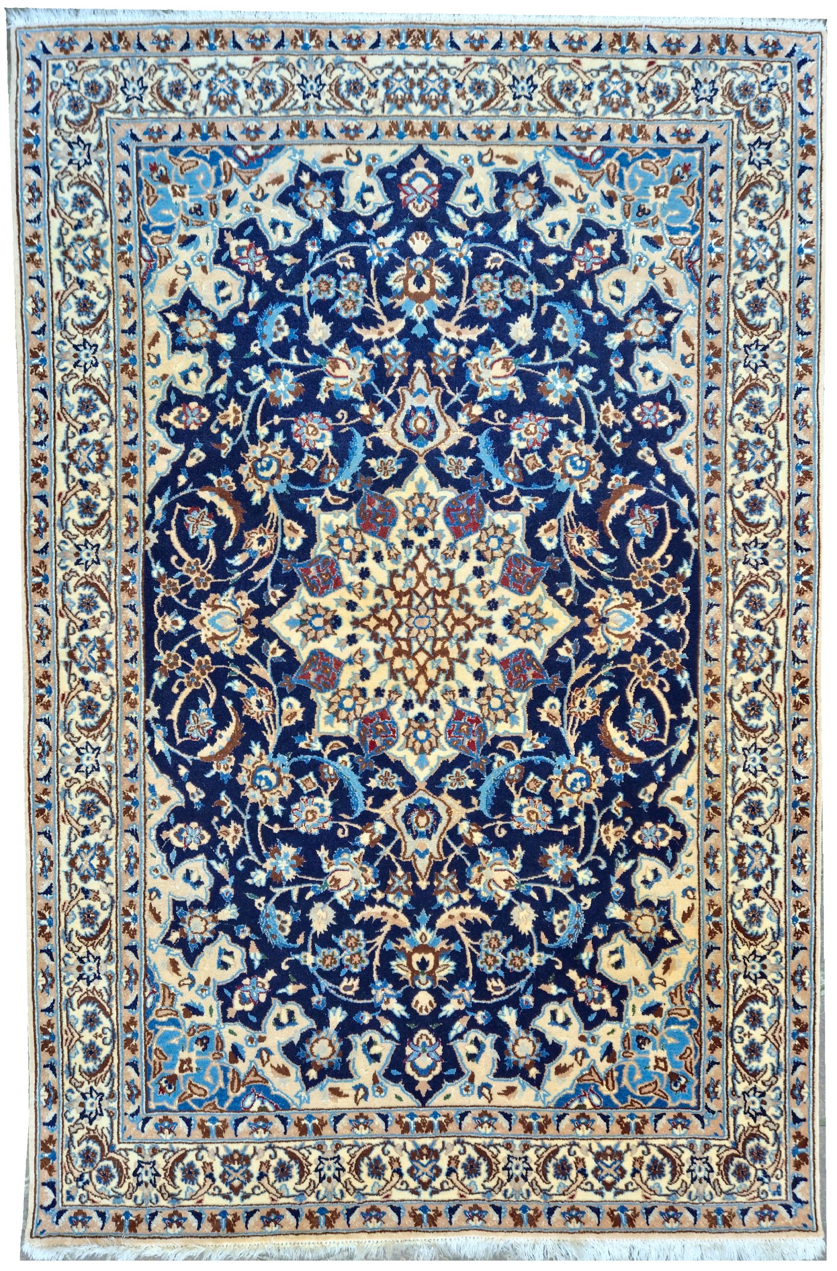 Tappeto persiano nain extra fine lana