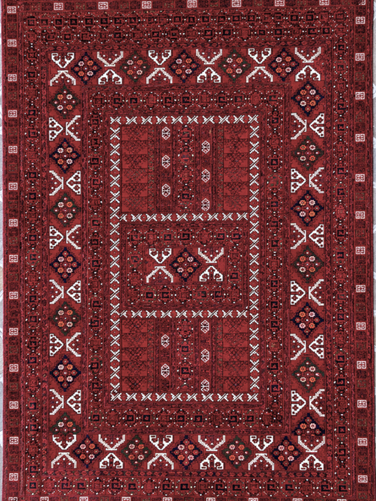TAPPETO BESHIR TURKMENO ANTICO MIS:225X170 CM