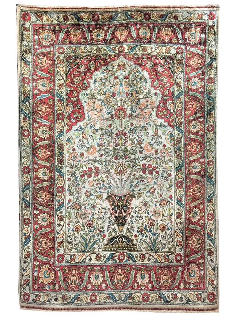 TAPPETO-HEREKE-100%-SETA-PURA-NATURALE-MIS160x100-CM