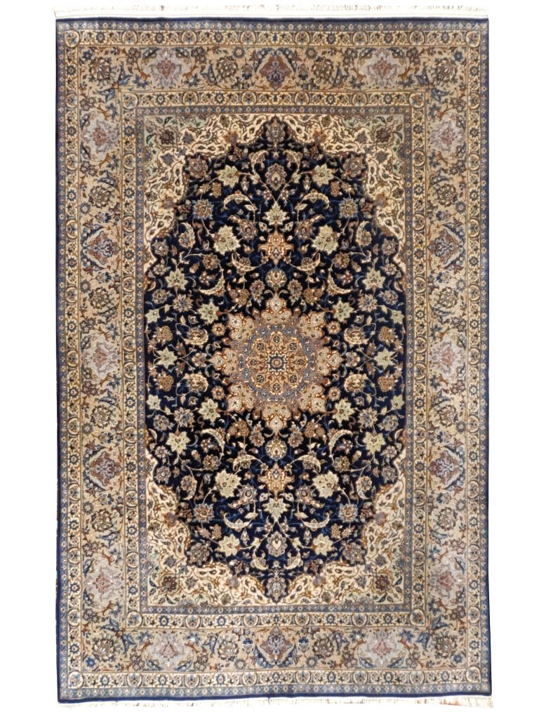 TAPPETO-ISFAHAN-EXTRA-FINE-TRAMA-SETA-PERSIANO-MIS234x156-CM