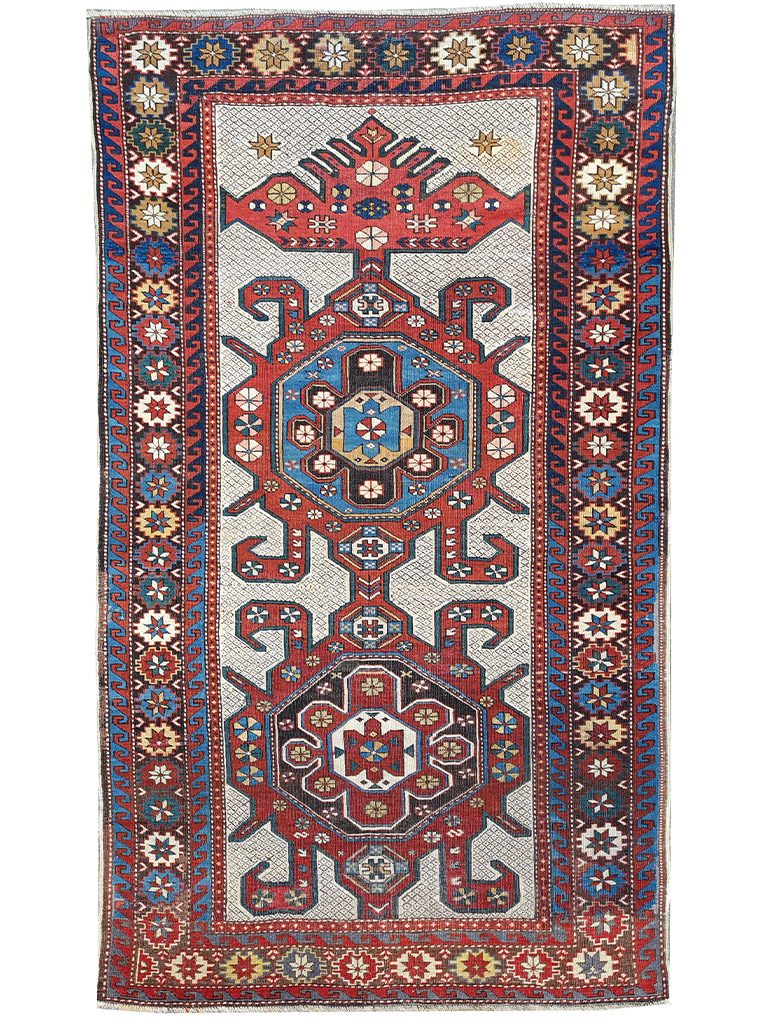 TAPPETO-SHIRVAN-CAUCASO-ANTICO-DISEGNO-Gymyl-MIS198X116-CM-1