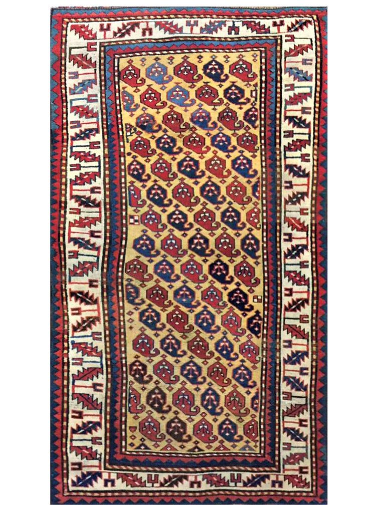 TAPPETO-SHIRVAN-GANJE-CAUCASO-ANTICO-MIS-220x115-CM