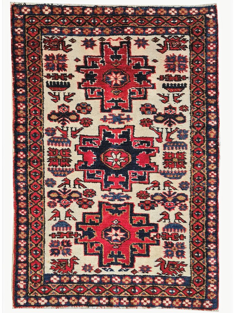 TAPPETO-SHIRVAN-LEZGHI-CAUCASO-ANTICO-MIS106X68-CM