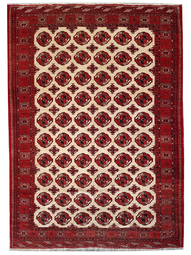 TAPPETO-YAMUT-TURKMENO -FONDO-CHIARO -MIS300x215-CM-1