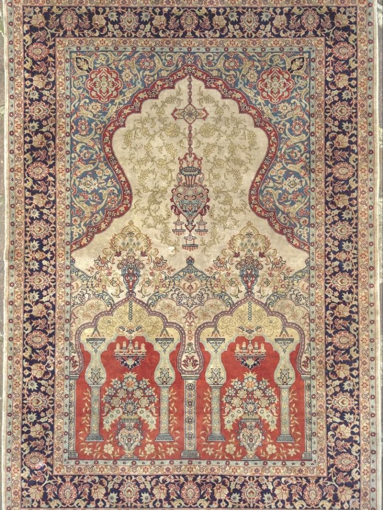 Tappeto Hereke turco 100% seta naturale