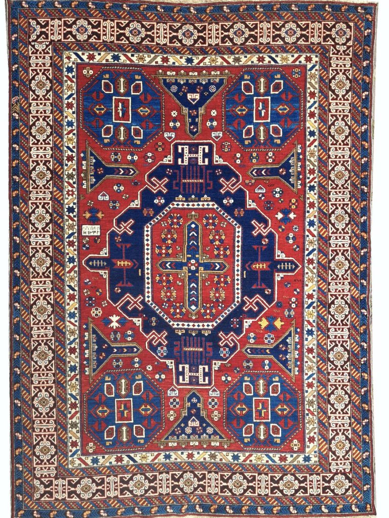 TAPPETO KUBA CAUCASICO ANTICO mis:179X127 Cm