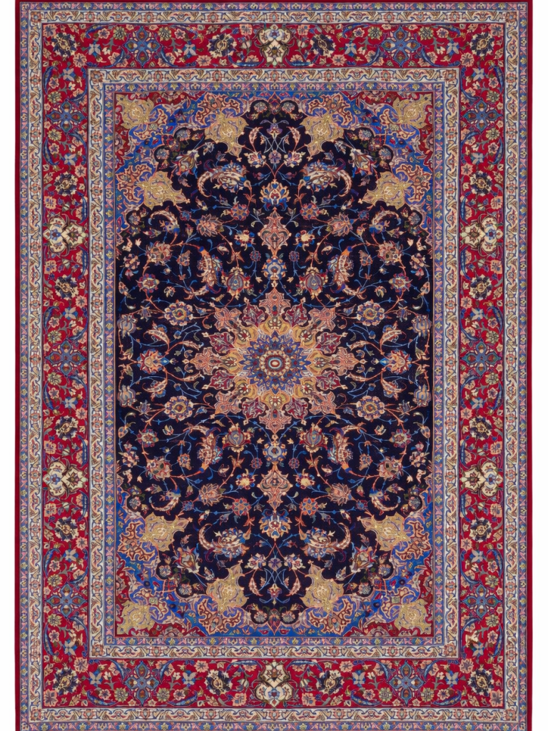tappeto isfahan 245 × 158 cm trama seta